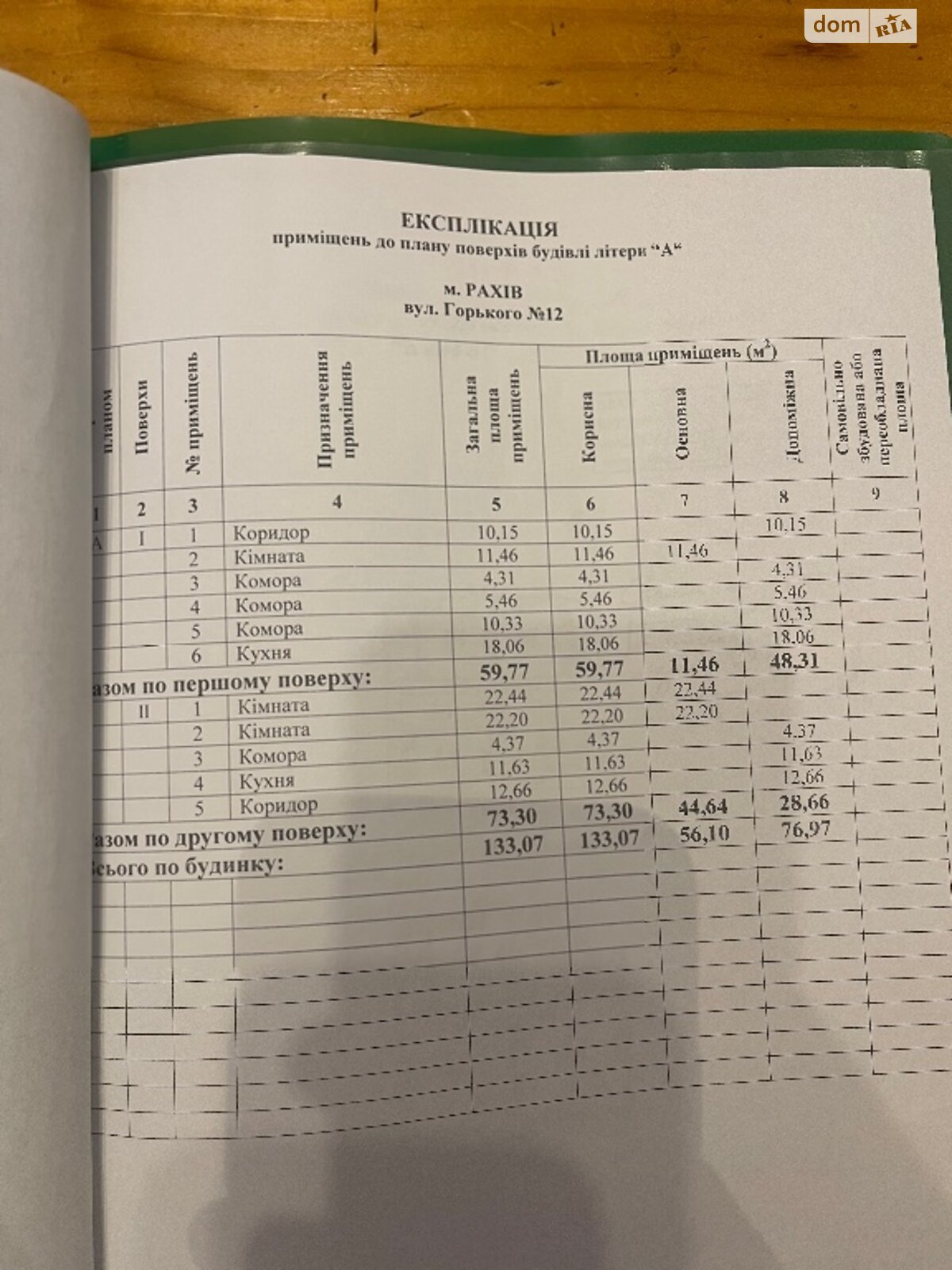 двухэтажный дом с отоплением, 133 кв. м, дерево и кирпич. Продажа в Рахове район Рахов фото 1