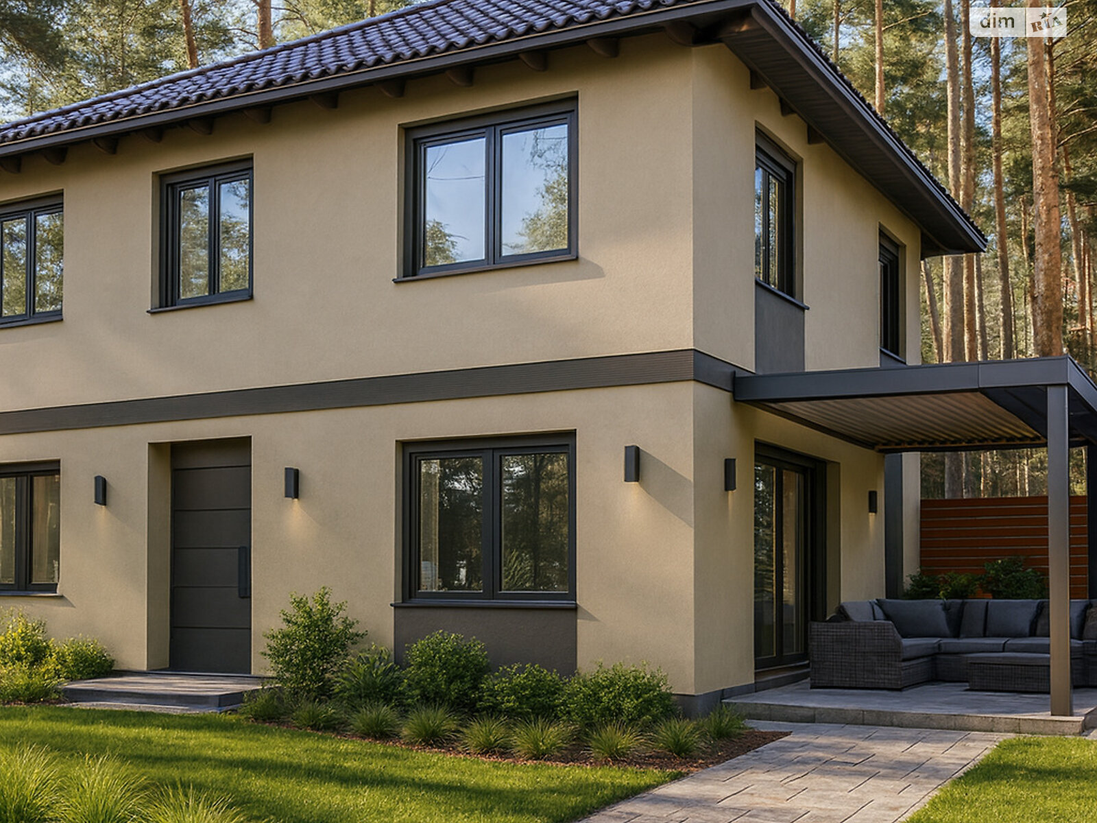 двухэтажный дом с гаражом, 180 кв. м, термоблок. Продажа в Рожнах фото 1