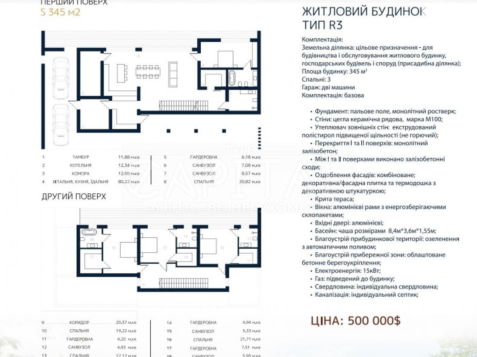 двоповерховий будинок веранда, 345 кв. м, цегла. Продаж у Романкові фото 1