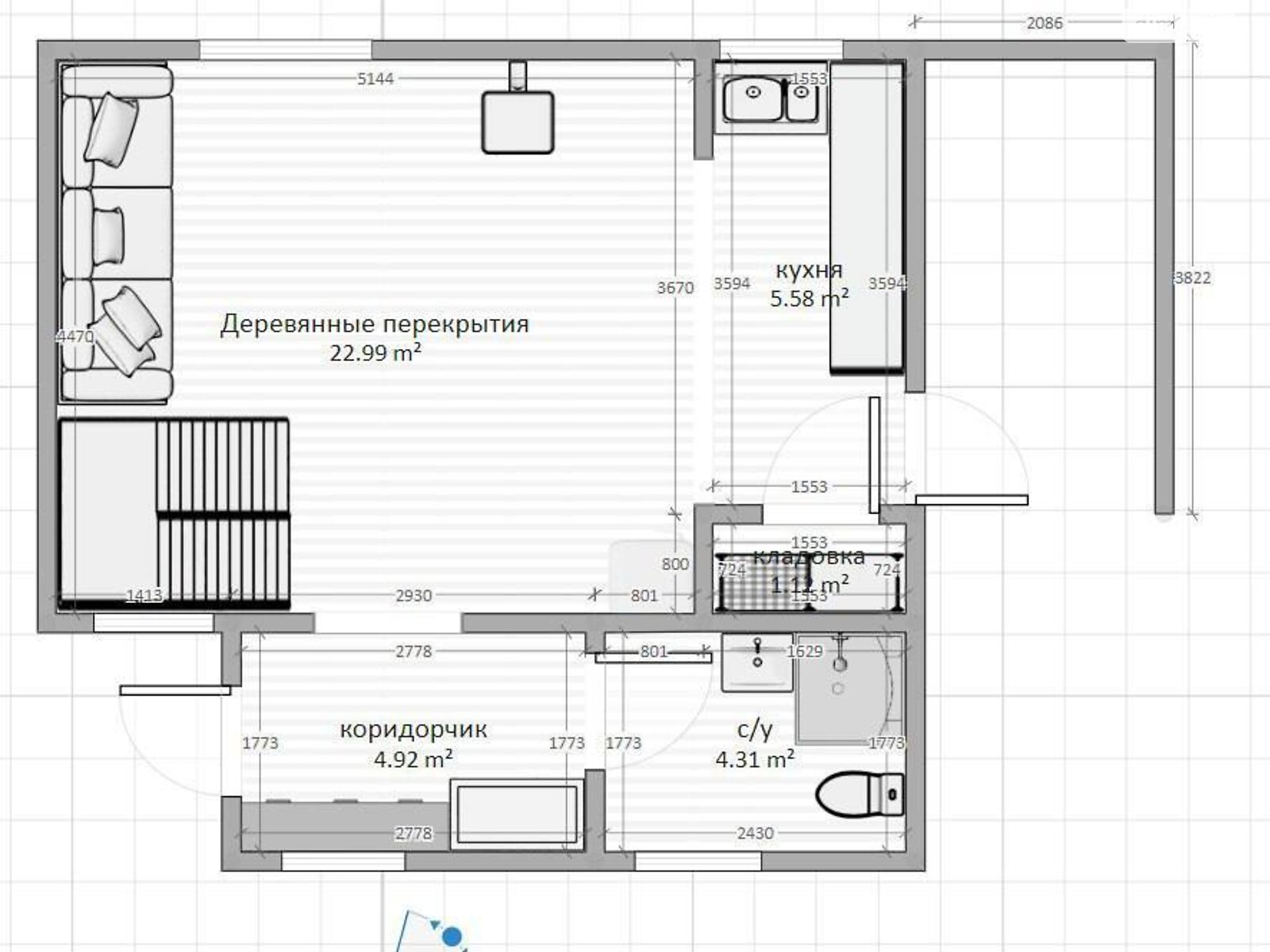 двухэтажный дом, 119 кв. м, керамзитобетон. Продажа в Ровжах фото 1