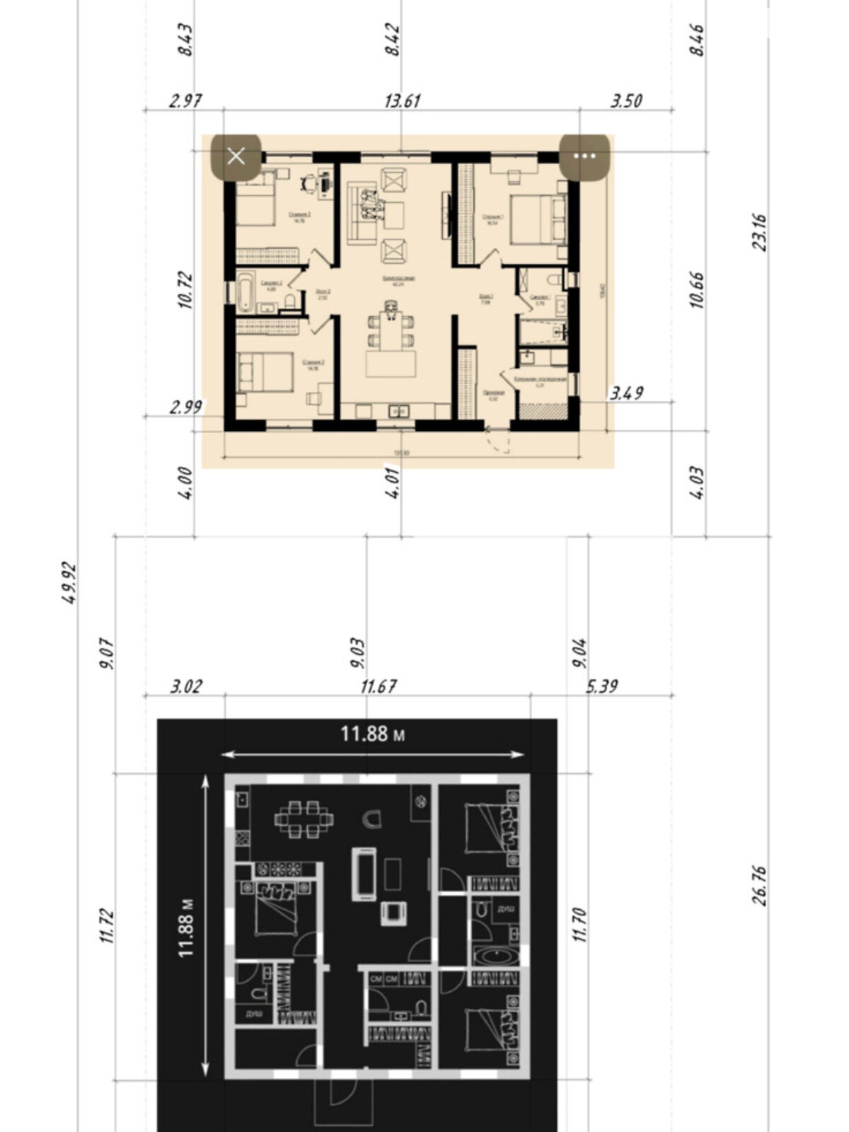 одноэтажный дом, 114 кв. м, кирпич. Продажа в Ровно район Агропереробка фото 1