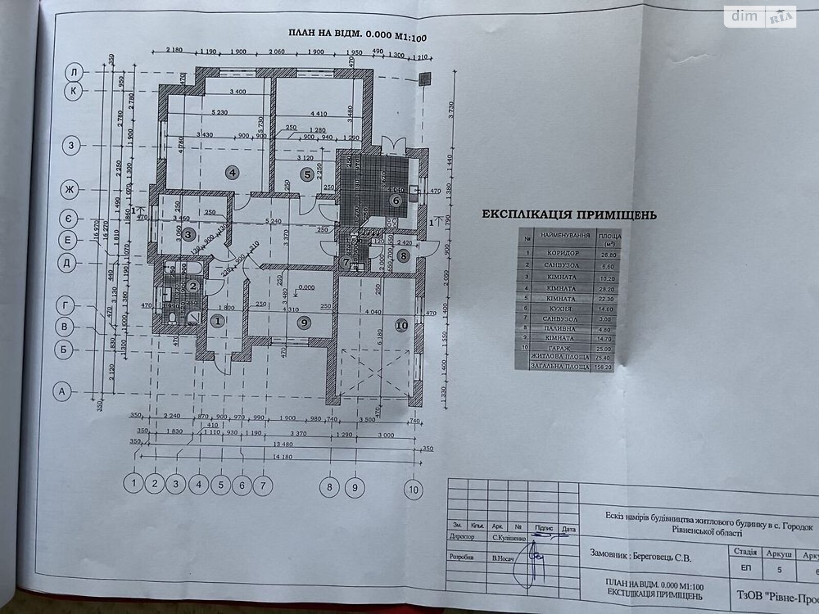 одноповерховий будинок з опаленням, 156 кв. м, цегла. Продаж у Рівному фото 1