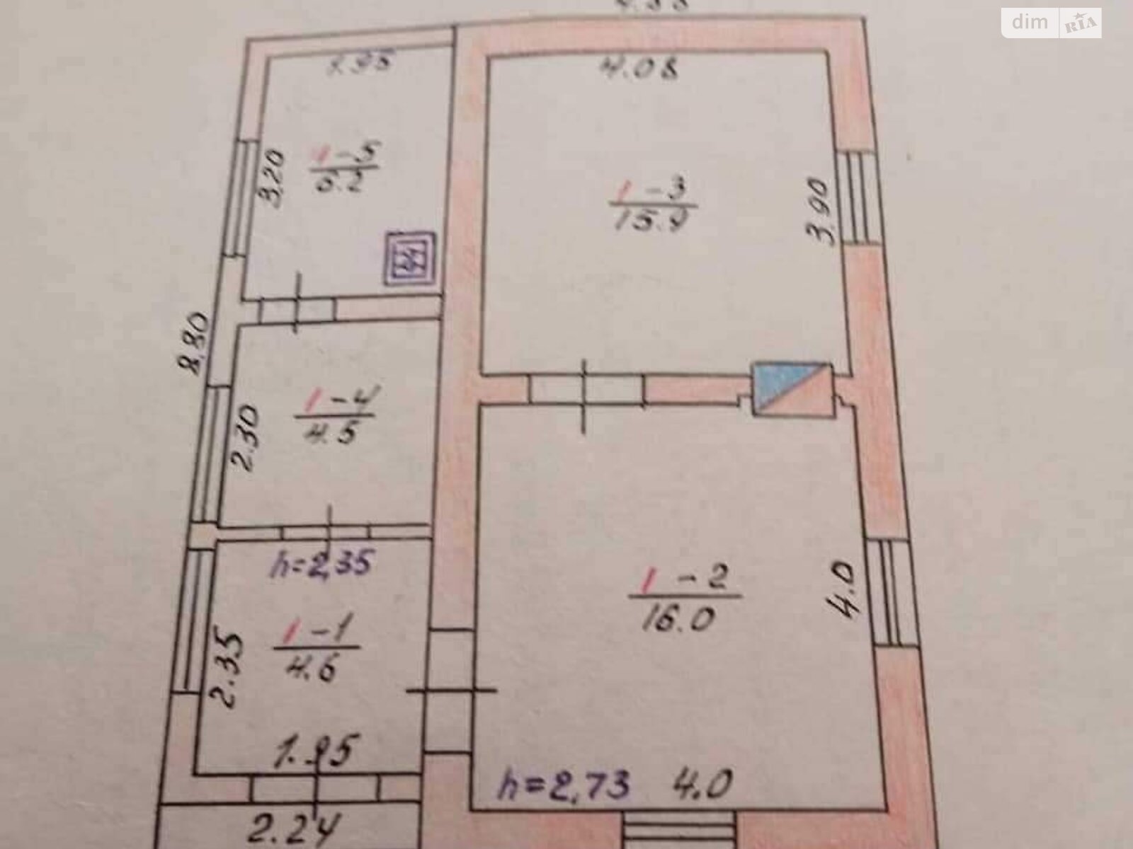 одноэтажный дом с гаражом, 80 кв. м, кирпич. Продажа в Рудках фото 1