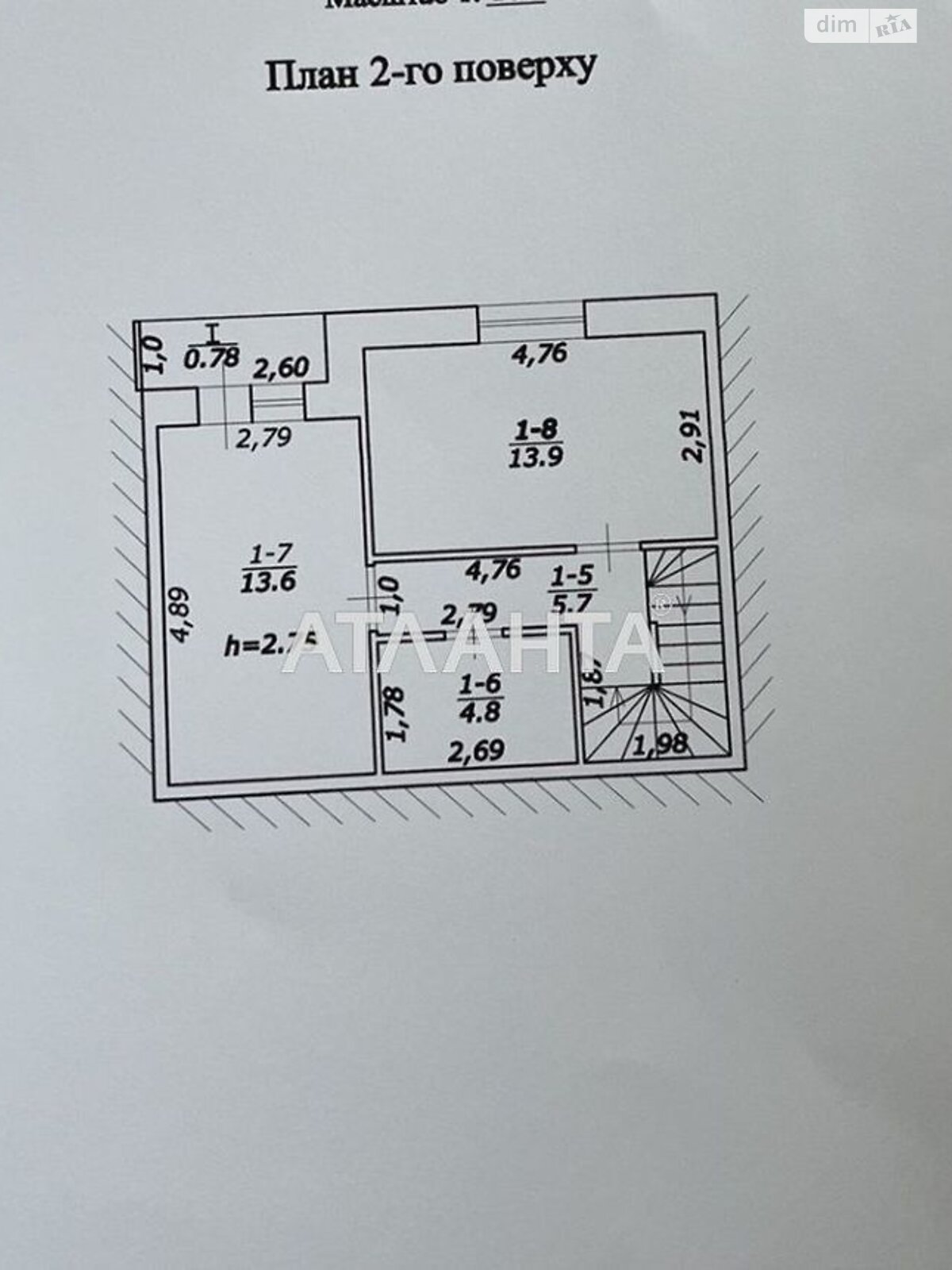 двухэтажный дом, 78 кв. м, кирпич. Продажа в Рудно фото 1