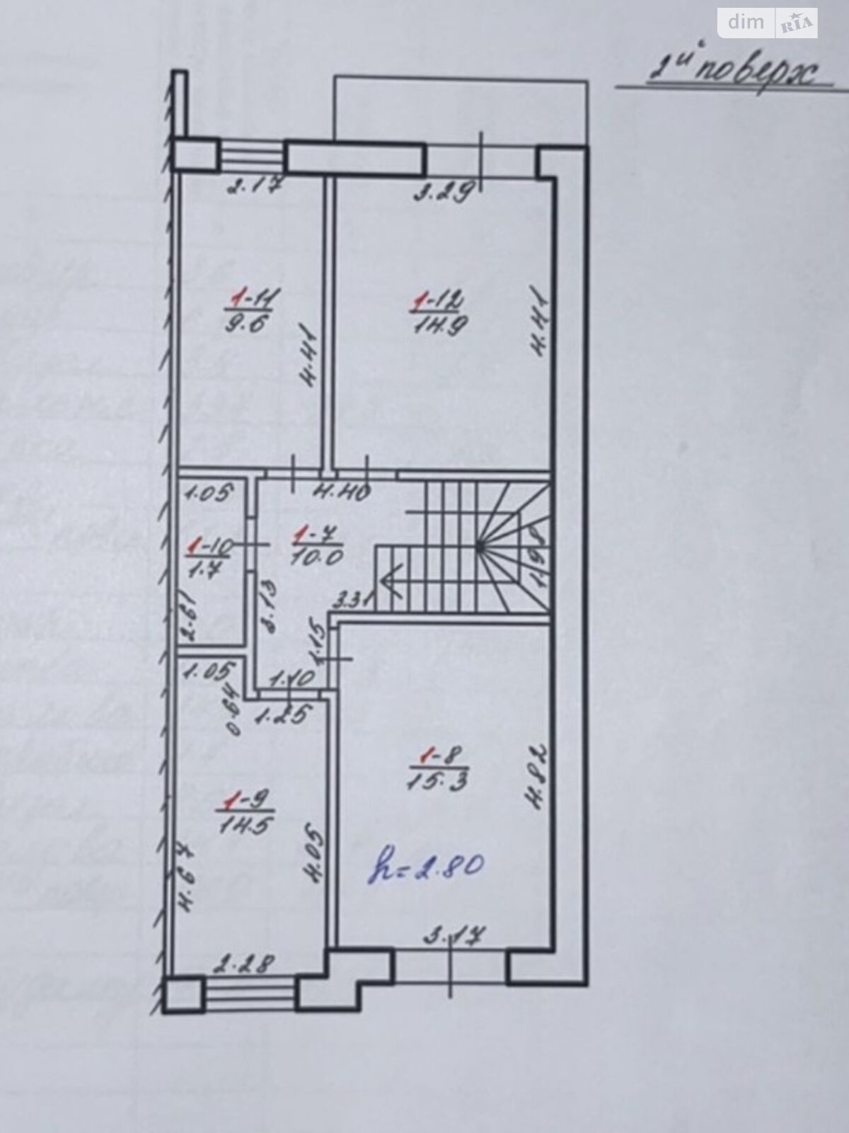 двухэтажный дом без мебели, 122 кв. м, кирпич. Продажа в Рудно фото 1