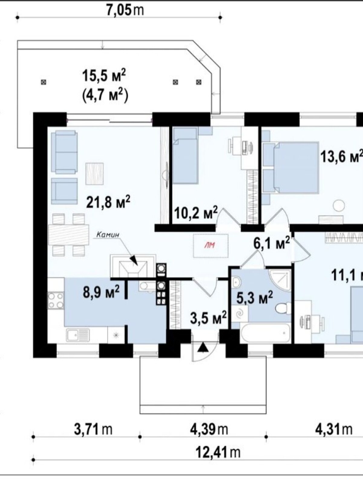 одноповерховий будинок, 95 кв. м, каркасно-щитовой. Продаж у Рясне-Руське фото 1