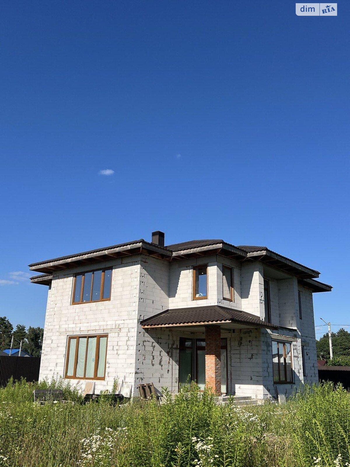 двухэтажный дом с верандой, 261.5 кв. м, пеноблок. Продажа в Счастливом фото 1