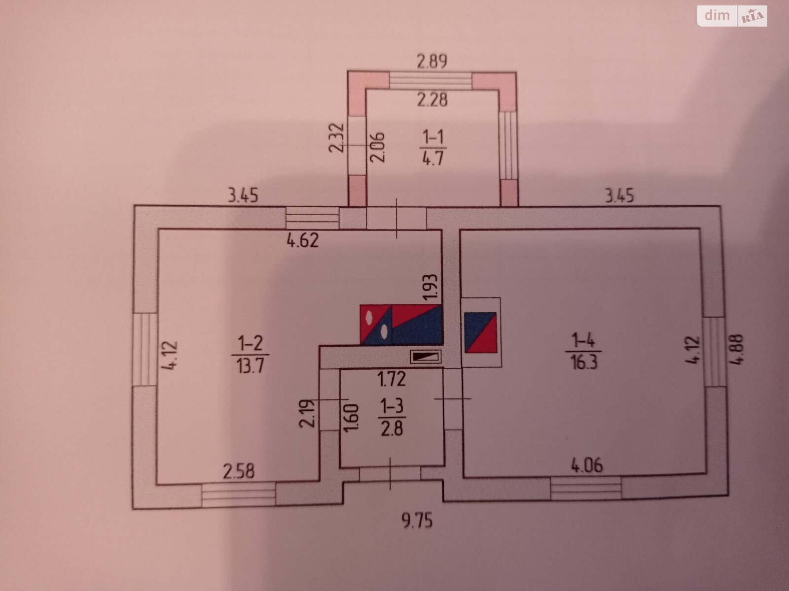 одноэтажный дом, 48 кв. м, кирпич. Продажа в Семенове фото 1