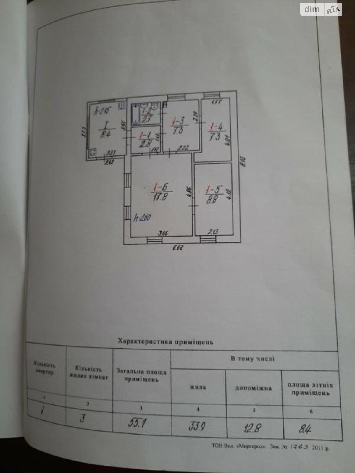 одноэтажный дом с гаражом, 55 кв. м, кирпич. Продажа в Шишаках район Шишаки фото 1