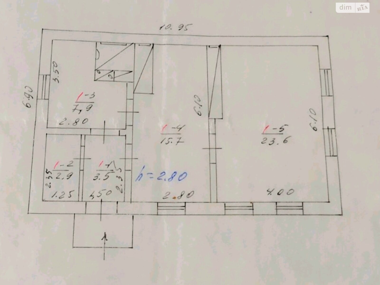 одноэтажный дом, 50 кв. м, кирпич. Продажа в Сиваковцах фото 1
