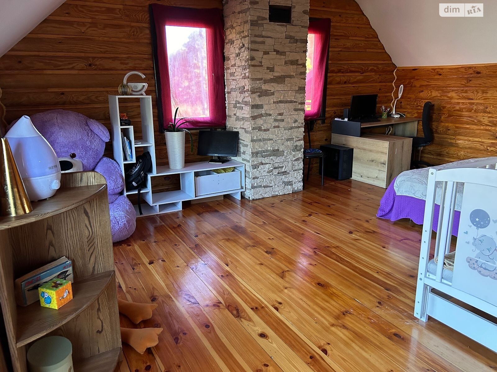 двоповерховий будинок з меблями, 120 кв. м, зруб. Продаж у Смиківці фото 1