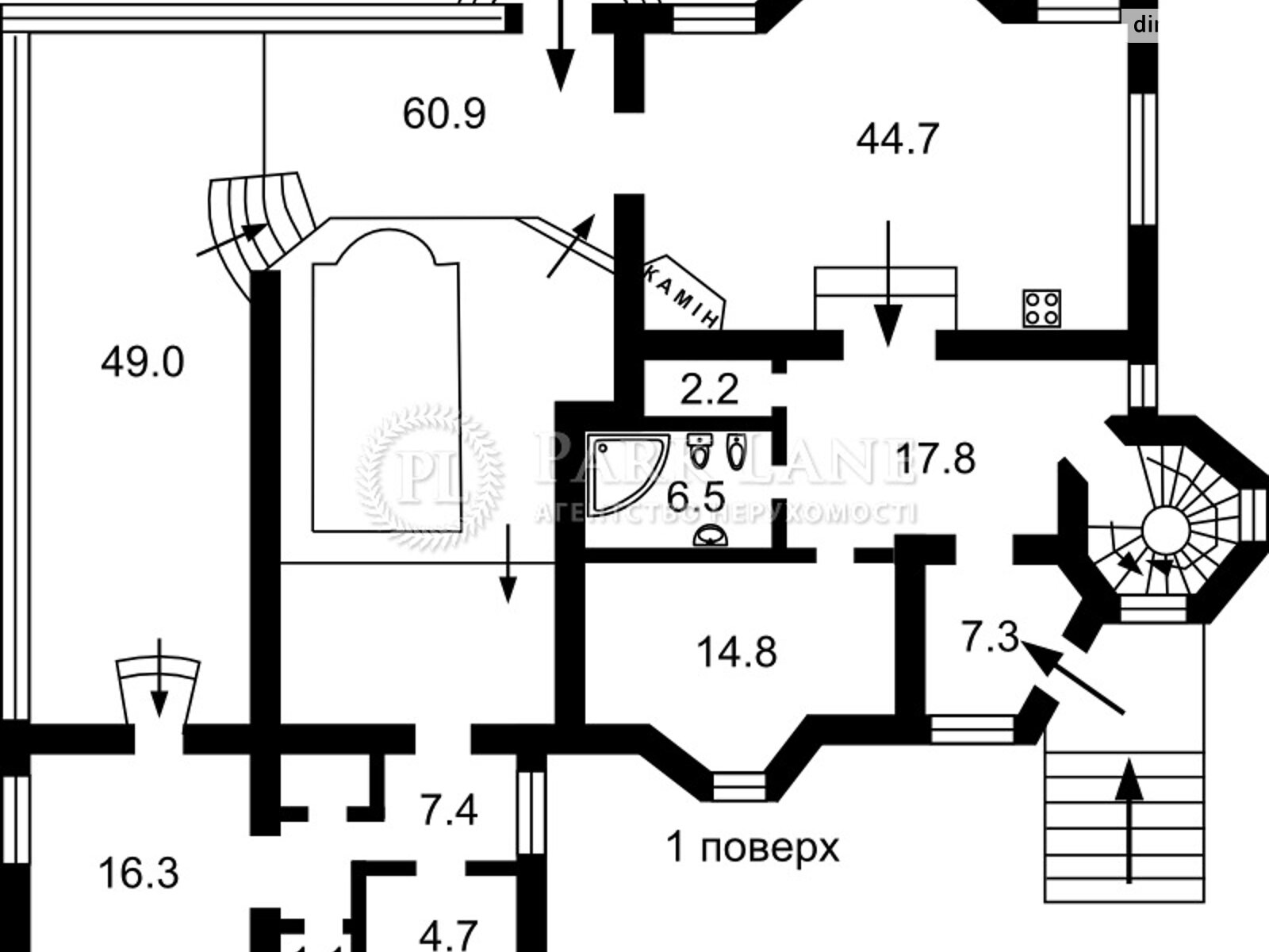 трехэтажный дом веранда, 420 кв. м, кирпич. Продажа в Софиевской Борщаговке фото 1