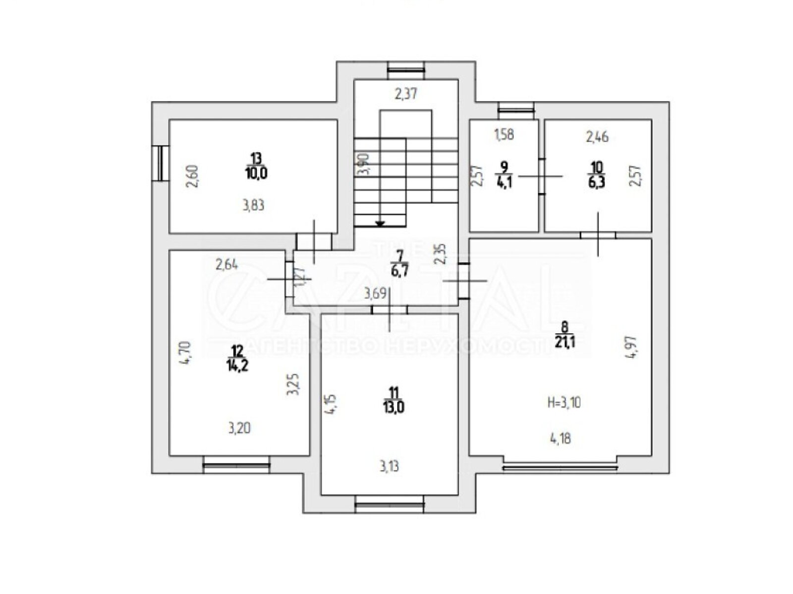 двухэтажный дом, 202 кв. м, кирпич. Продажа в Софиевской Борщаговке фото 1