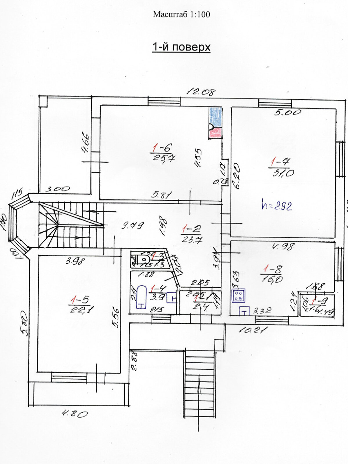 триповерховий будинок веранда, 522.4 кв. м, цегла. Продаж у Сокільниках фото 1