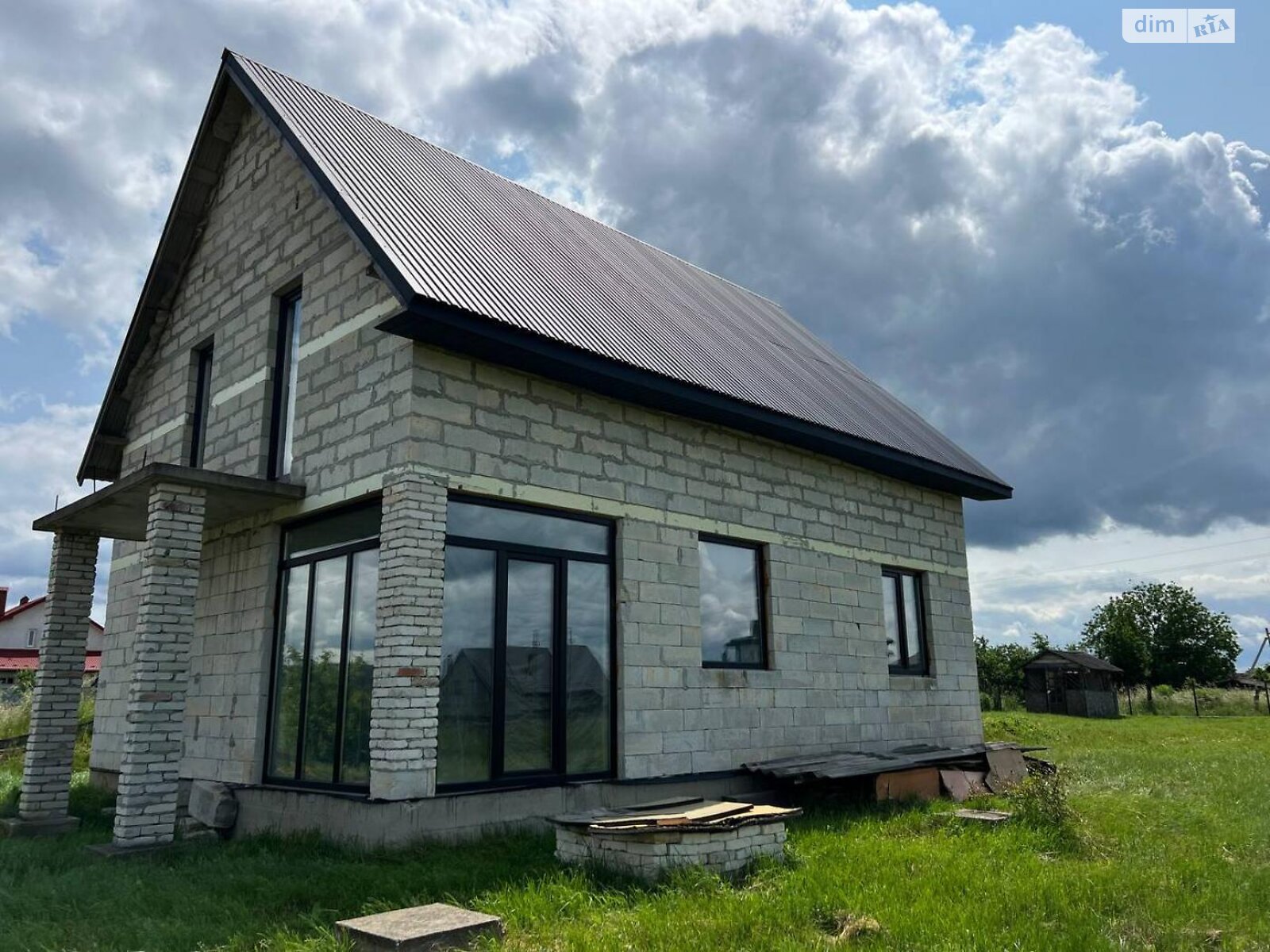 одноэтажный дом с балконом, 109 кв. м, пеноблок. Продажа в Старичах фото 1 одноэтажный дом с балконом, 109 кв. м, пеноблок. Продажа в Старичах фото 1