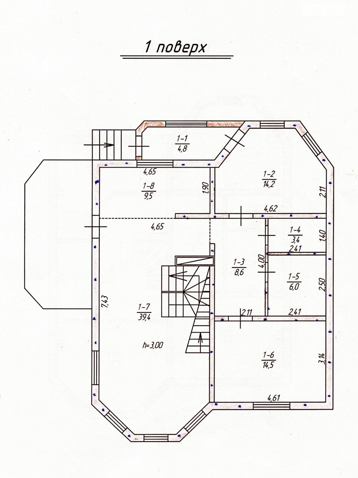 трехэтажный дом, 295 кв. м, пеноблок. Продажа в Ставках фото 1