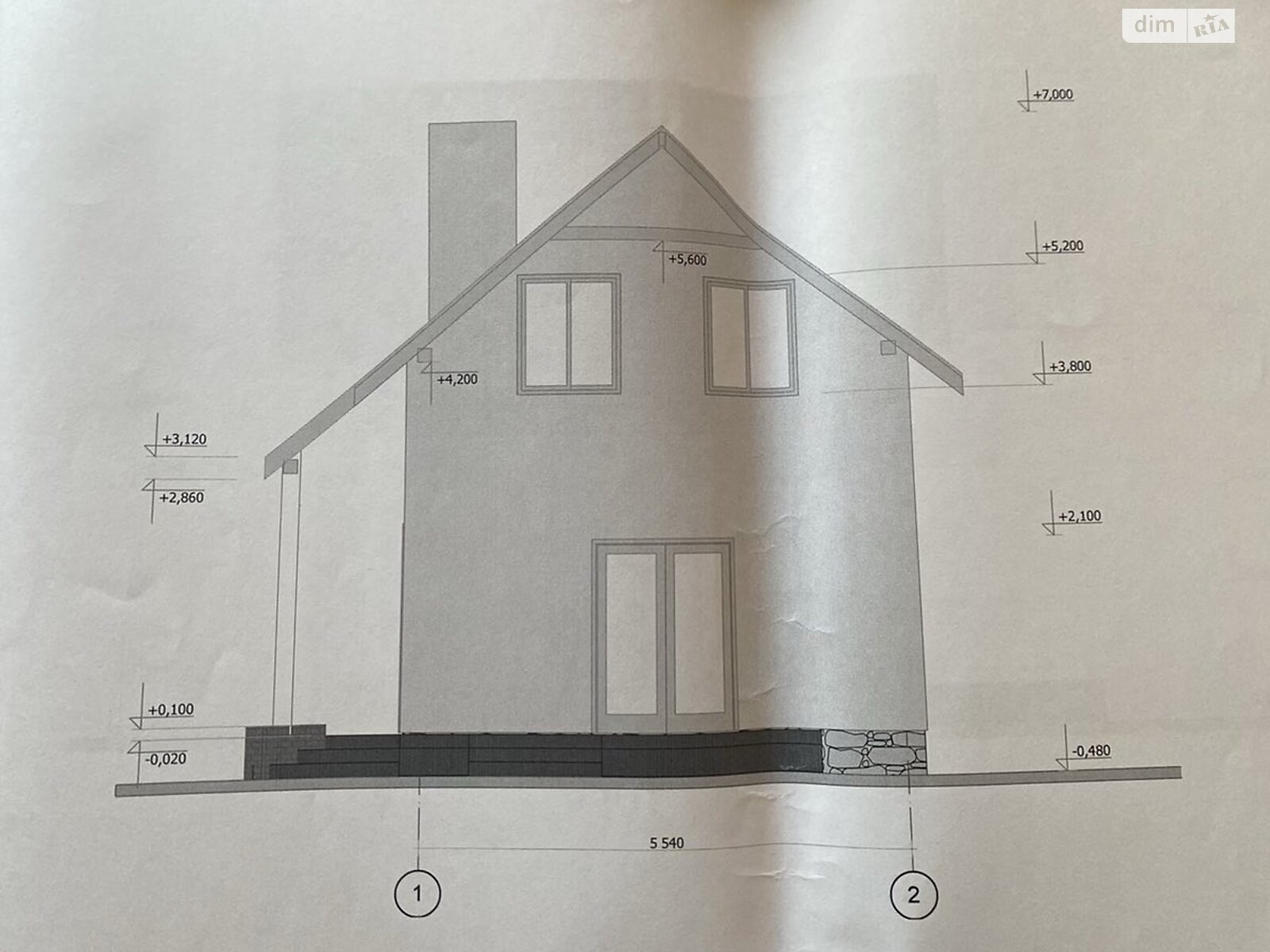 двухэтажный дом, 75 кв. м, газобетон. Продажа в Суховоле фото 1