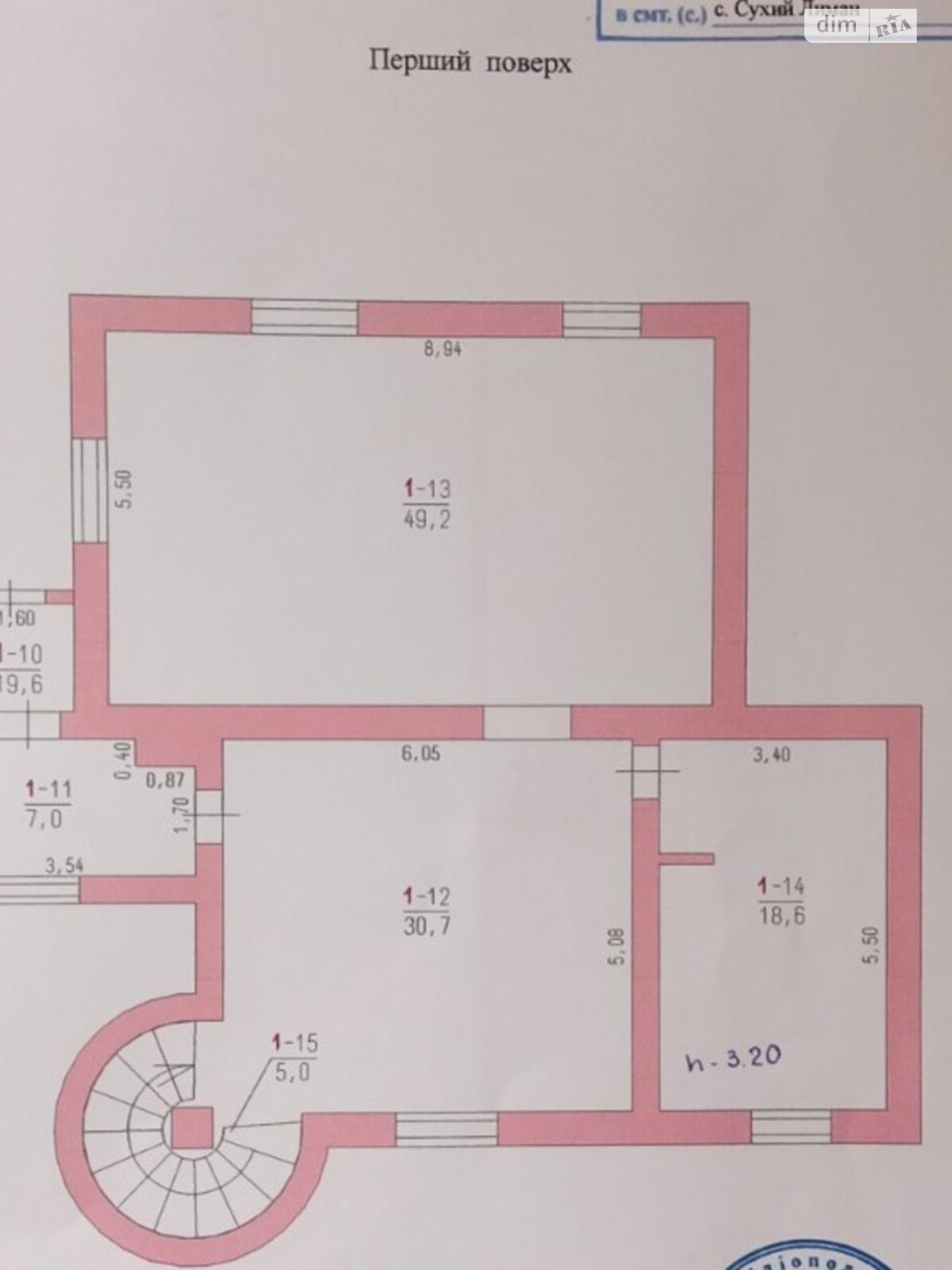 двухэтажный дом, 436 кв. м, цегла. Продажа в Сухом Лимане фото 1