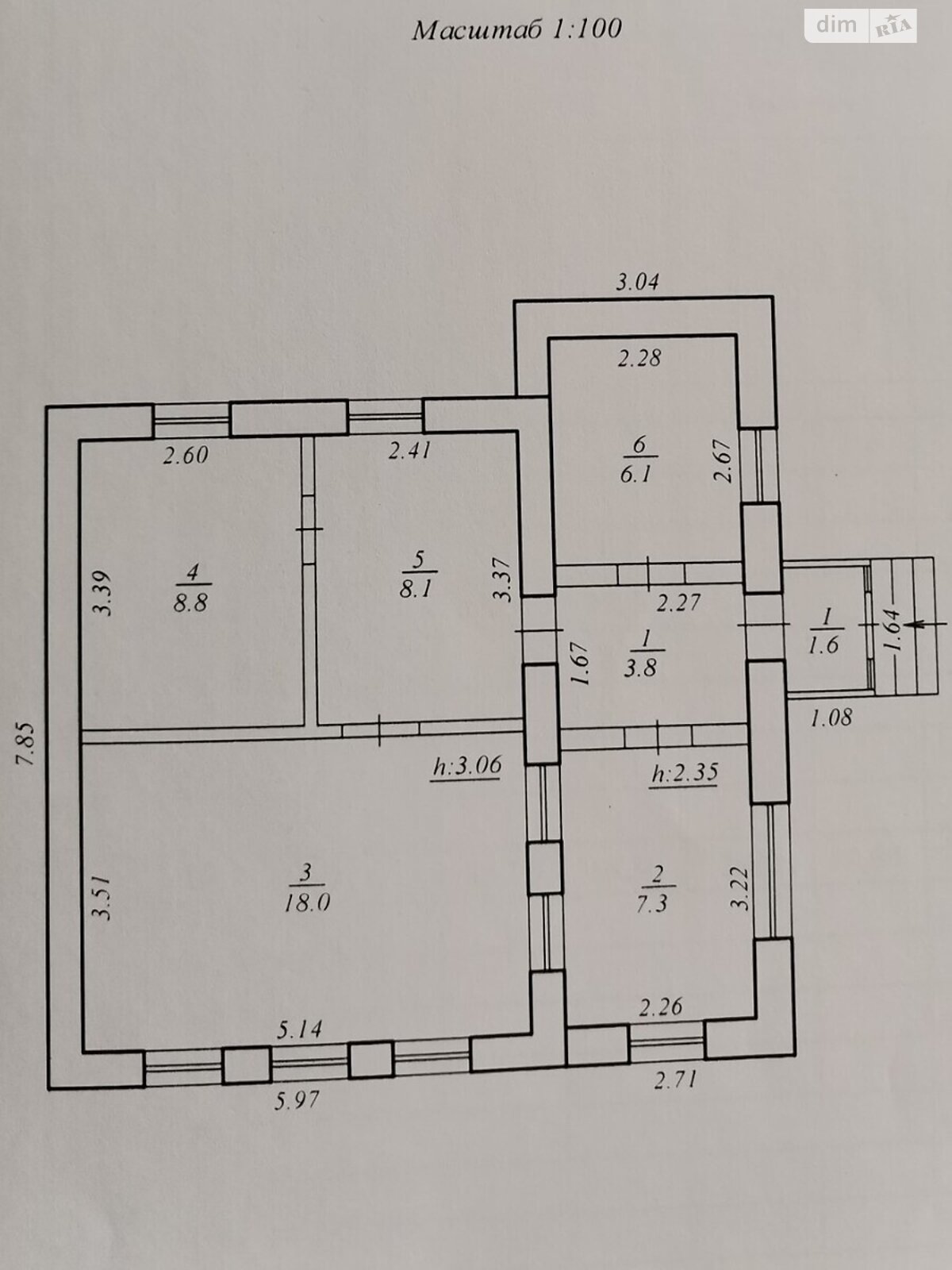 одноповерховий будинок, 54 кв. м, цегла. Продаж в Сумах, район Зарічний фото 1