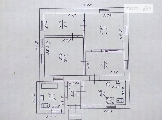 одноповерховий будинок з гаражем, 49 кв. м, цегла. Продаж в Сумах, район Роменський фото 1 одноповерховий будинок з гаражем, 49 кв. м, цегла. Продаж в Сумах, район Роменський фото 1
