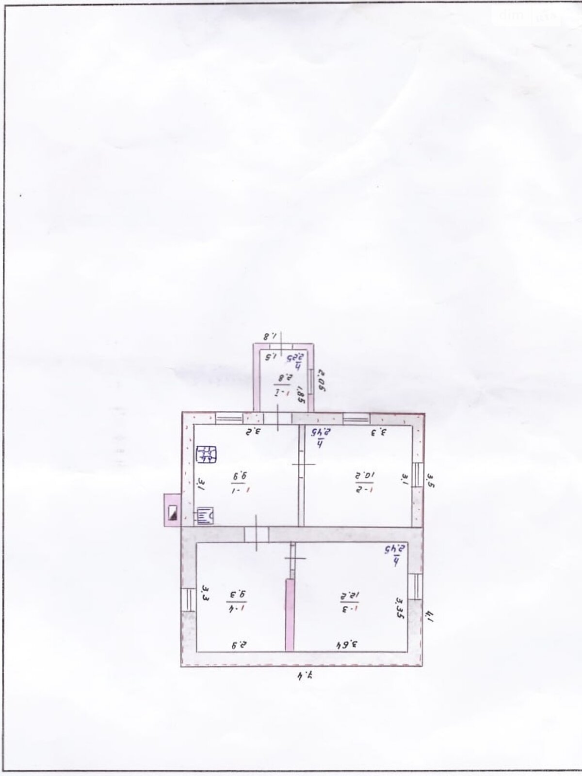 одноповерховий будинок, 44 кв. м, цегла. Продаж у Сурсько-Литовському фото 1 одноповерховий будинок, 44 кв. м, цегла. Продаж у Сурсько-Литовському фото 1
