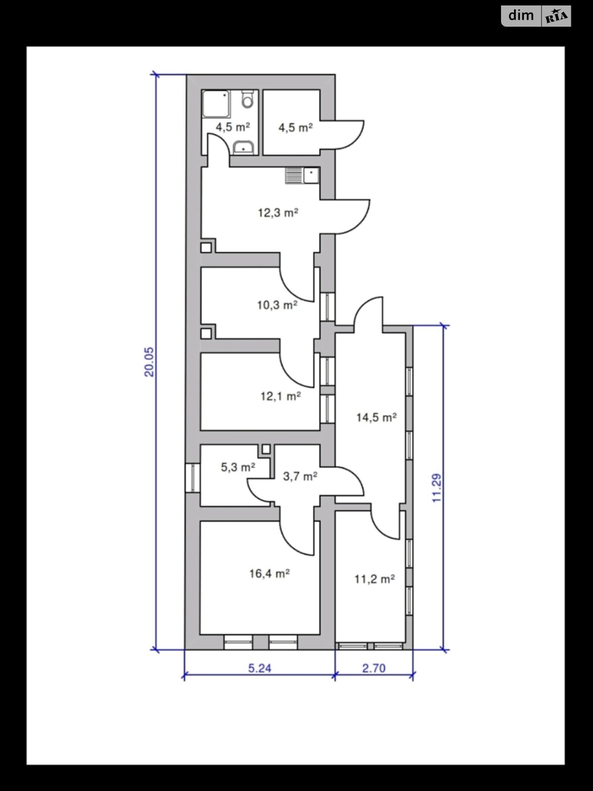одноэтажный дом, 95 кв. м, кирпич. Продажа в Суворово фото 1