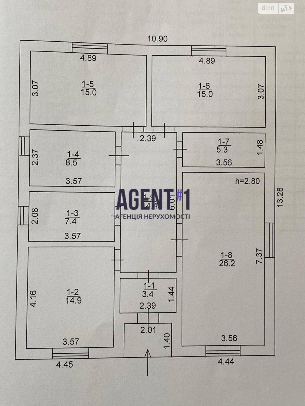 одноповерховий будинок, 110.1 кв. м, цегла. Продаж у Святопетрівське фото 1 одноповерховий будинок, 110.1 кв. м, цегла. Продаж у Святопетрівське фото 1