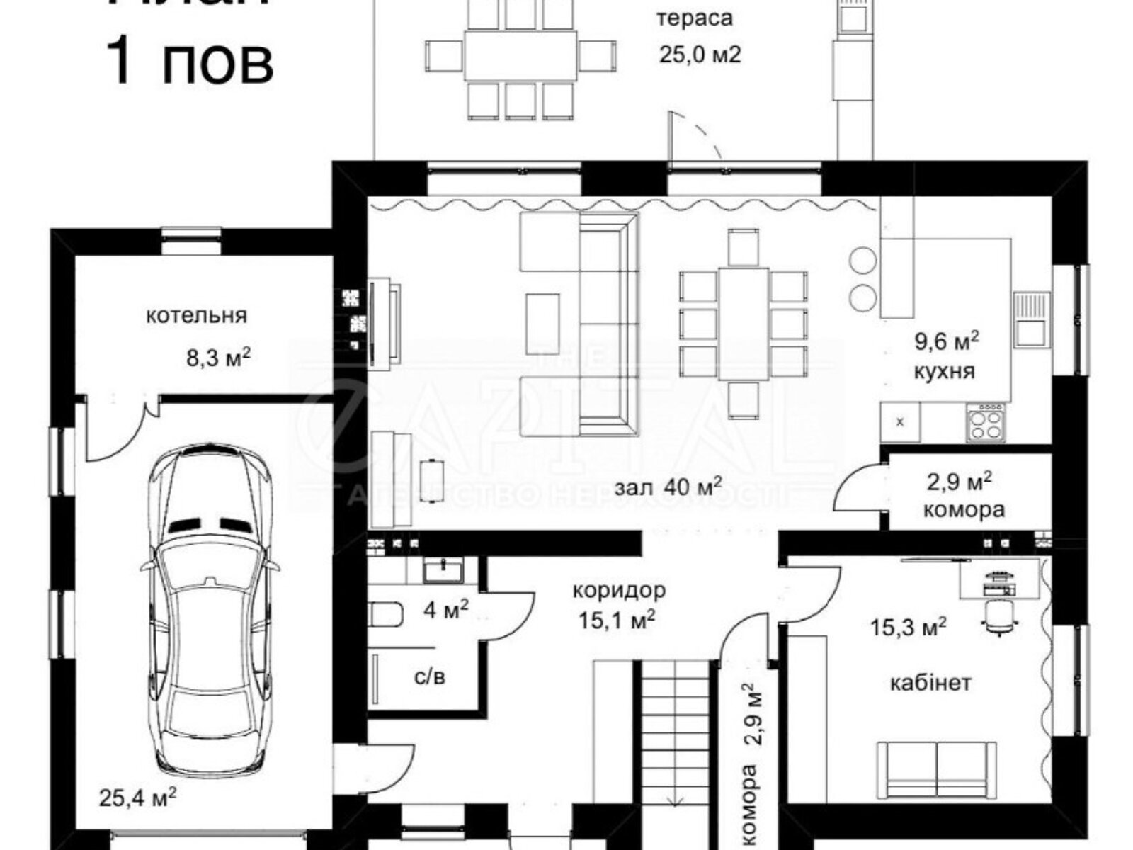 двухэтажный дом, 210 кв. м, кирпич. Продажа в Святопетровское фото 1