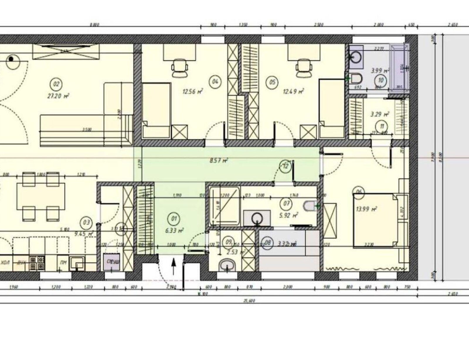 одноэтажный дом, 114 кв. м, газобетон. Продажа в Новом фото 1