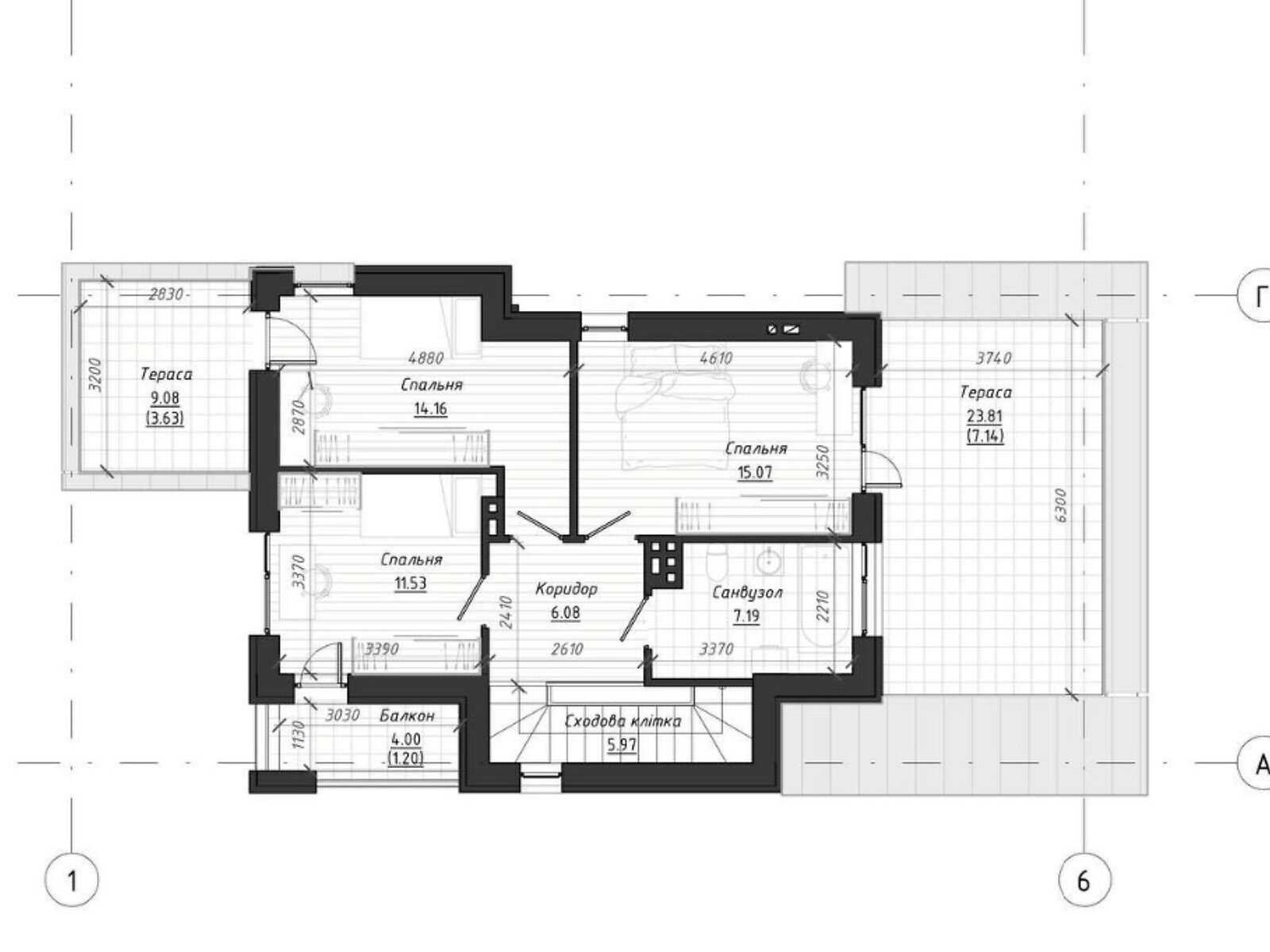 двухэтажный дом с гаражом, 150 кв. м, кирпич. Продажа в Байковцах фото 1
