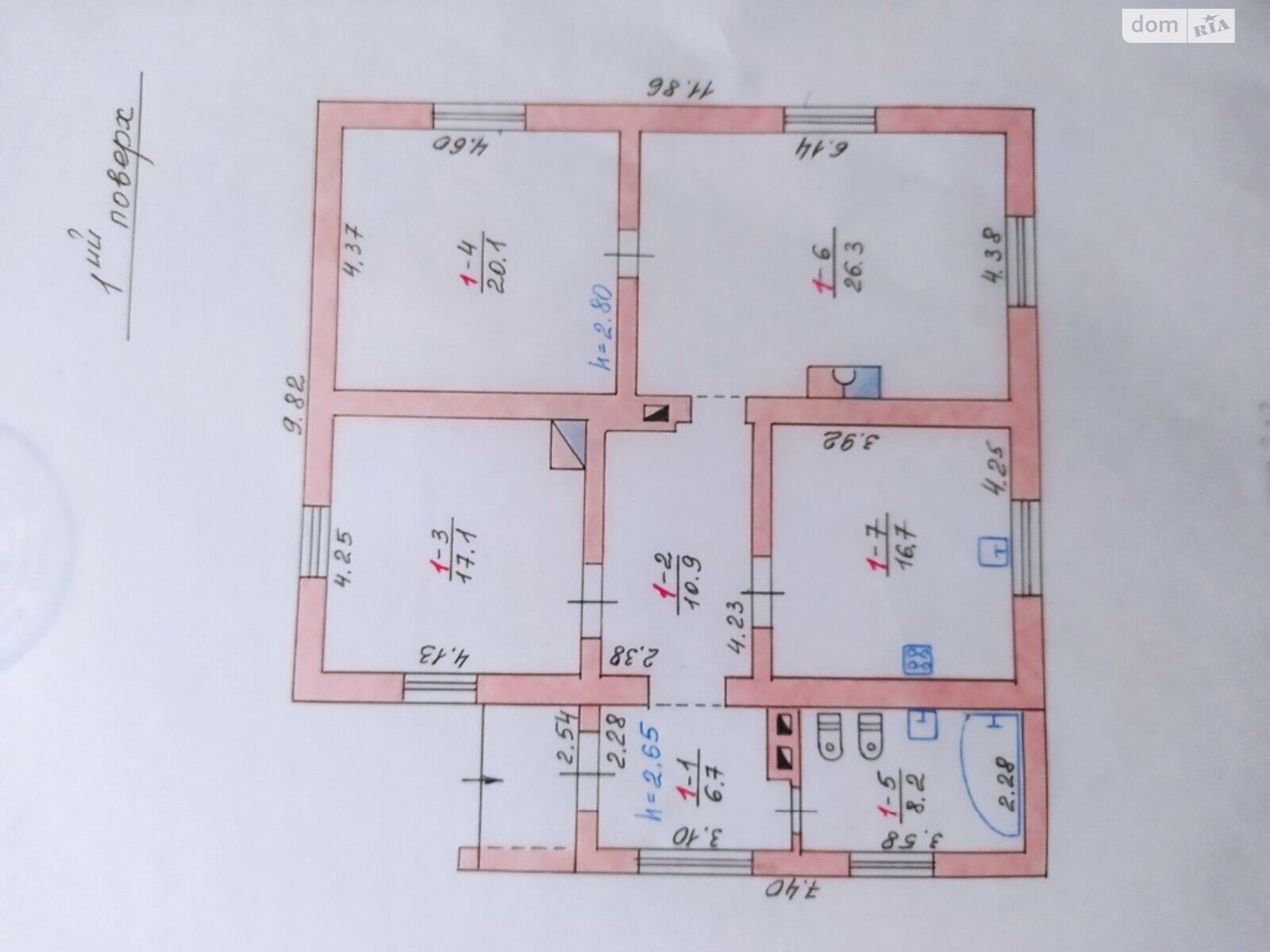 одноповерховий будинок з опаленням, 120 кв. м, цегла. Продаж в Тернополі, район Гаї фото 1