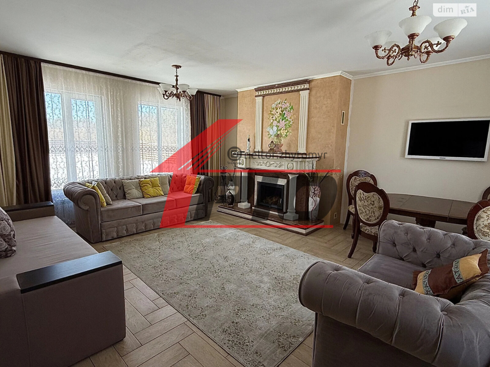 двухэтажный дом с мебелью, 111 кв. м, пеноблок. Продажа в Тетеревке фото 1