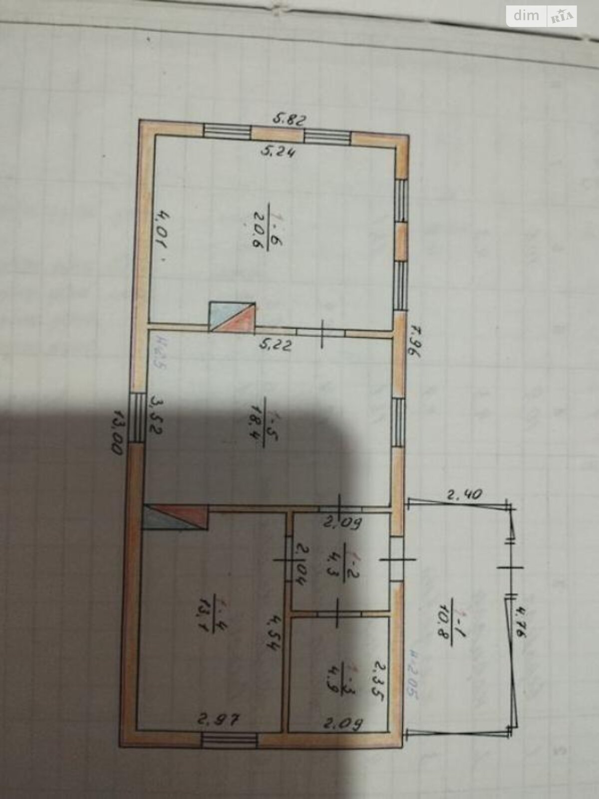 одноповерховий будинок з гаражем, 72 кв. м, зруб. Продаж у Троковичах фото 1