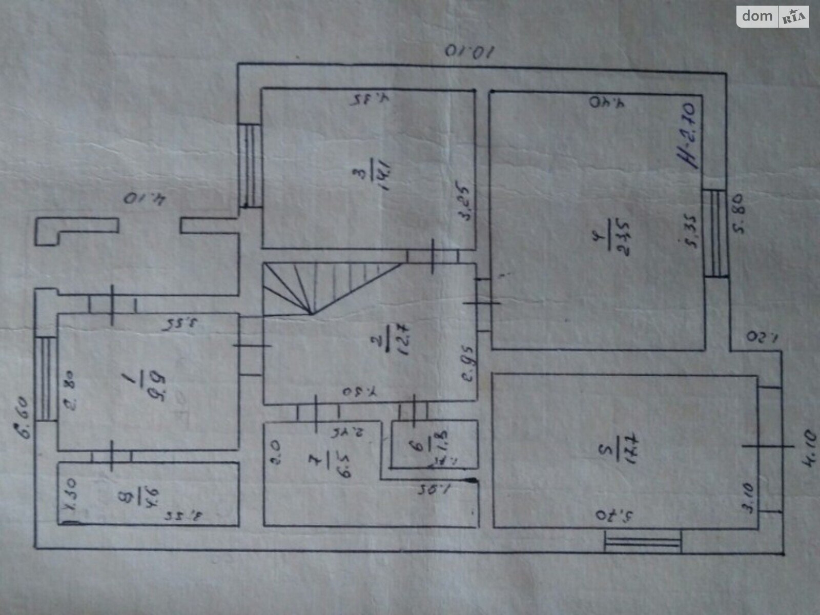 двухэтажный дом с балконом, 182 кв. м, кирпич. Продажа в Кинашеве фото 1