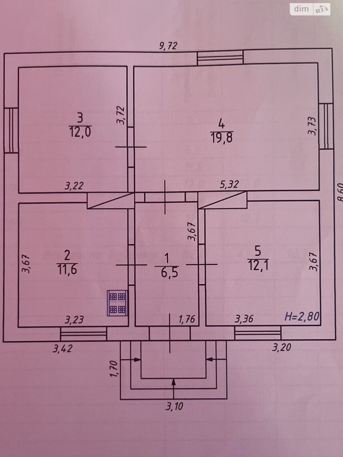 одноэтажный дом с отоплением, 62 кв. м, кирпич. Продажа в Тульчине район Тульчин фото 1 одноэтажный дом с отоплением, 62 кв. м, кирпич. Продажа в Тульчине район Тульчин фото 1