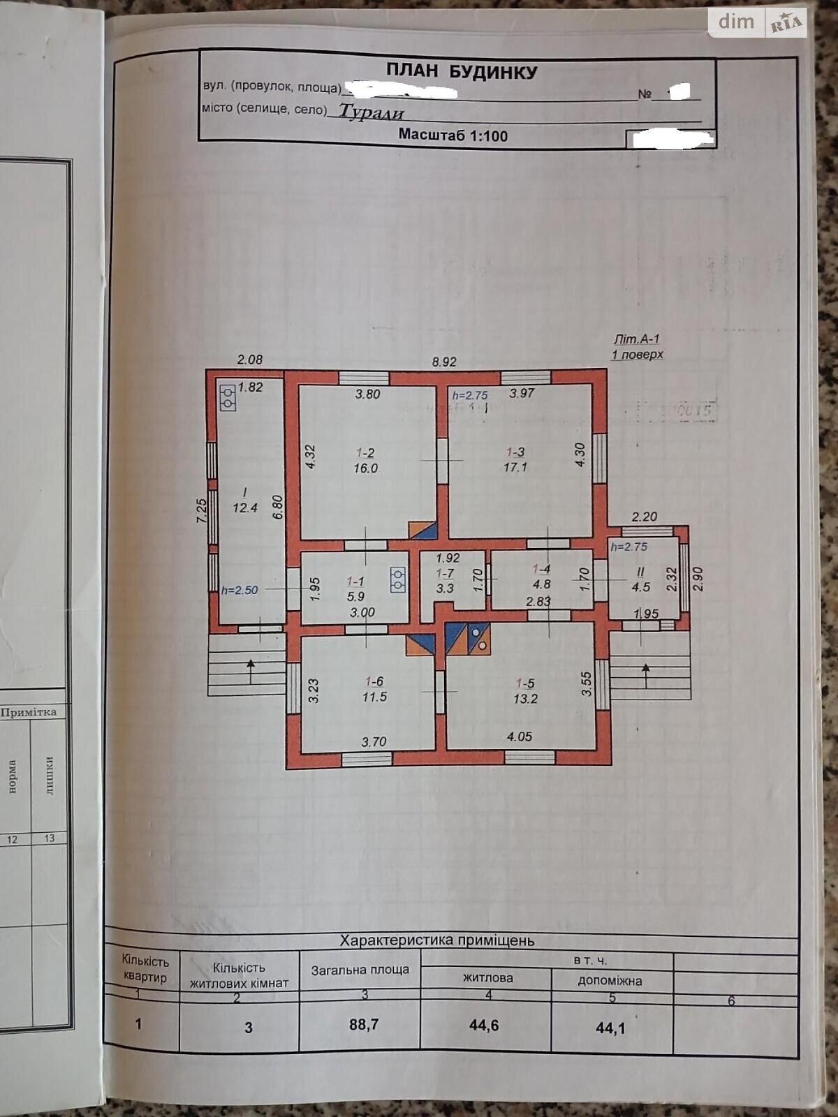 одноэтажный дом с верандой, 88.7 кв. м, кирпич. Продажа в Турадах фото 1 одноэтажный дом с верандой, 88.7 кв. м, кирпич. Продажа в Турадах фото 1