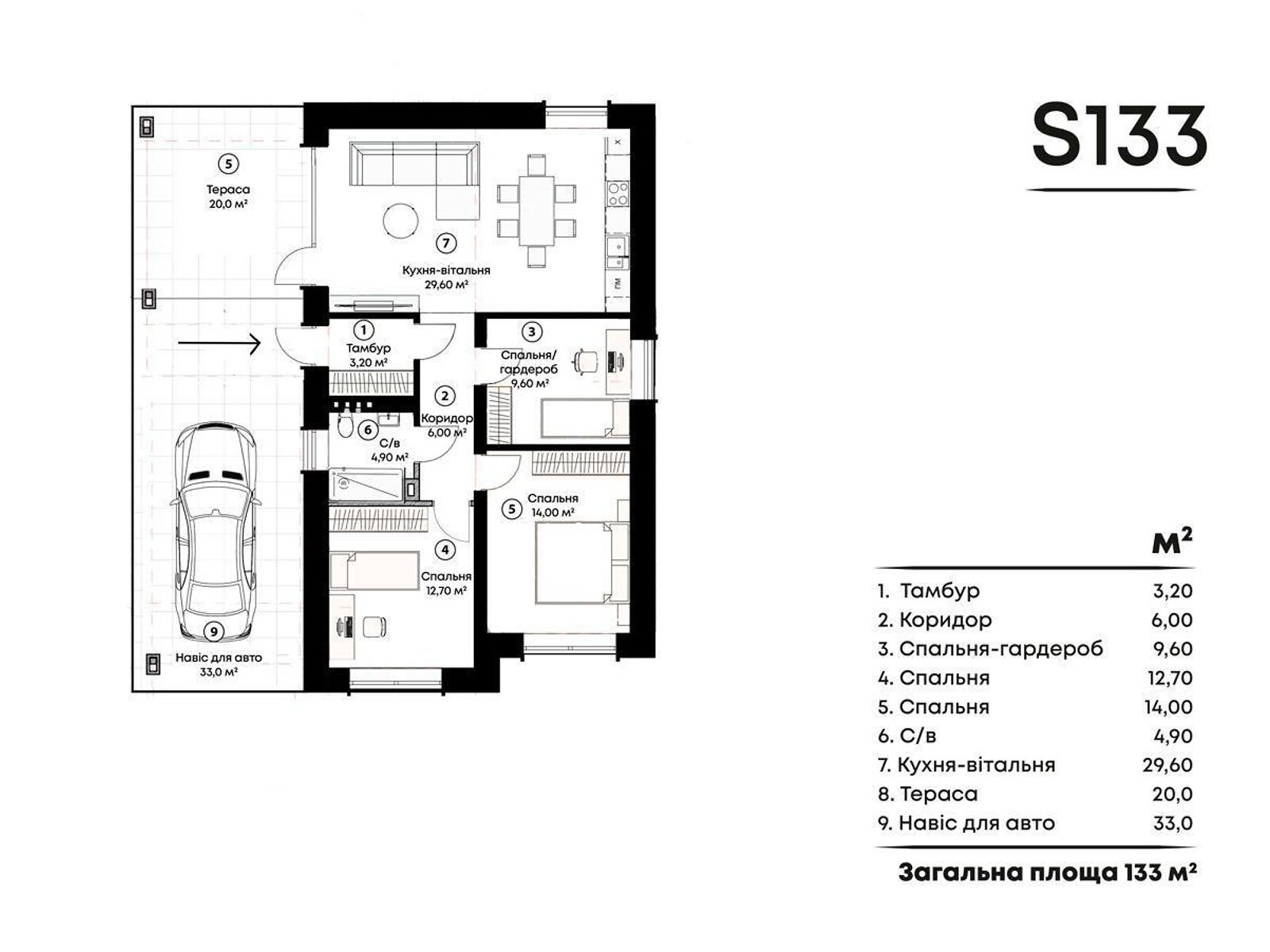 одноповерховий будинок, 133 кв. м, цегла. Продаж у Ужгороді фото 1 одноповерховий будинок, 133 кв. м, цегла. Продаж у Ужгороді фото 1