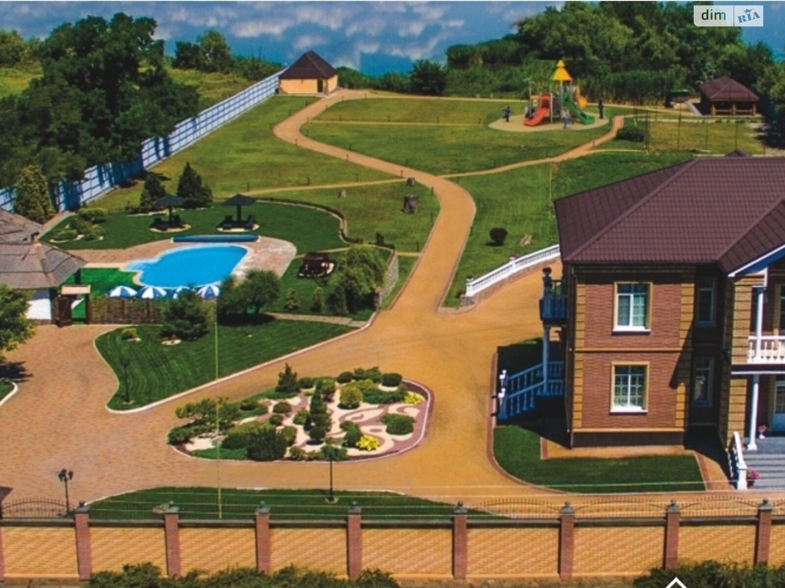 двоповерховий будинок бесідка, 526.3 кв. м, цегла. Продаж у Успенці фото 1