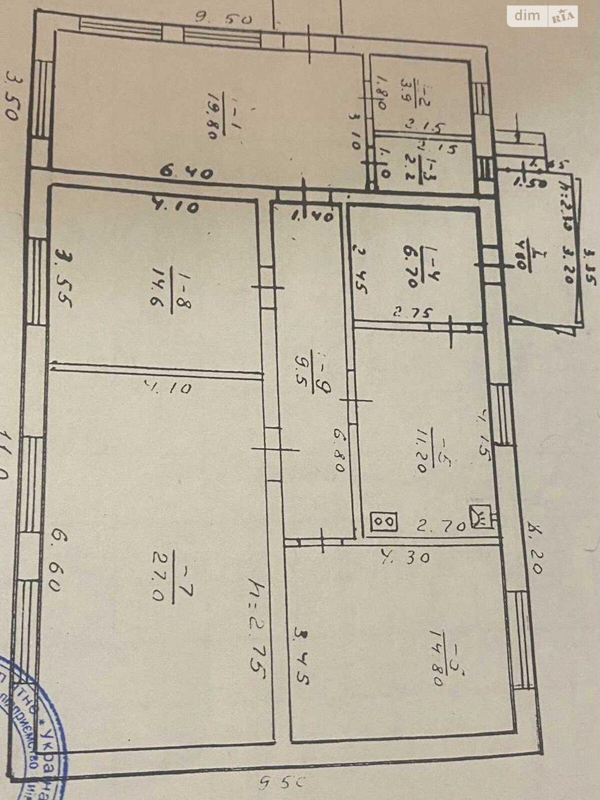 одноповерховий будинок, 114 кв. м, кирпич. Продаж у Устимівці фото 1