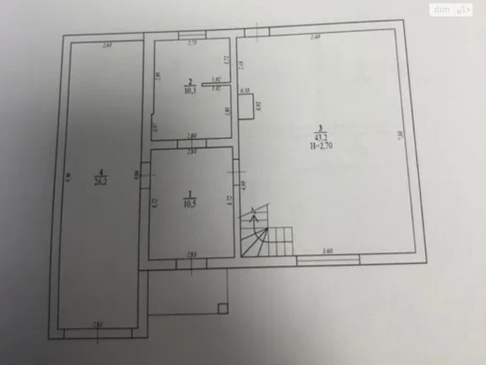 двухэтажный дом, 149.1 кв. м, кирпич. Продажа в Вапнярке фото 1