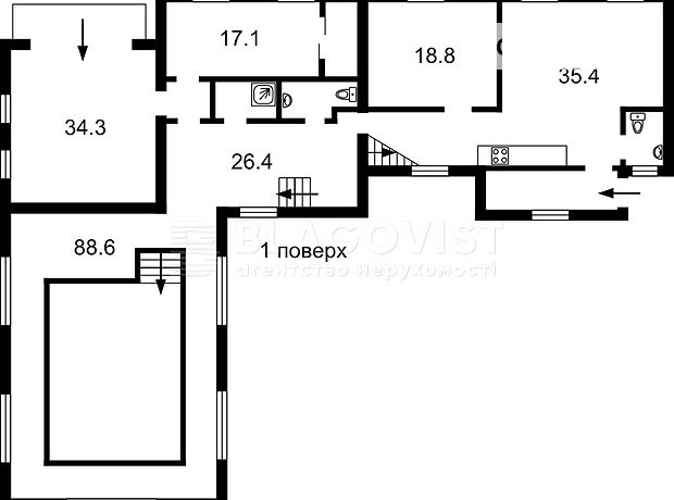 двоповерховий будинок з каміном, 450 кв. м, кирпич. Продаж в Глевасі (Київська обл.) фото 1 двоповерховий будинок з каміном, 450 кв. м, кирпич. Продаж в Глевасі (Київська обл.) фото 1