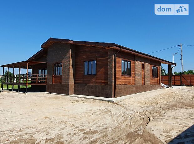 одноповерховий будинок з каміном, 177 кв. м, дерево та цегла. Продаж в Іванковичах (Київська обл.) фото 1 одноповерховий будинок з каміном, 177 кв. м, дерево та цегла. Продаж в Іванковичах (Київська обл.) фото 1