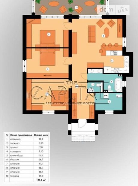 одноповерховий будинок з ремонтом, 133 кв. м, цегла. Продаж в Крушинці (Київська обл.) фото 1 одноповерховий будинок з ремонтом, 133 кв. м, цегла. Продаж в Крушинці (Київська обл.) фото 1