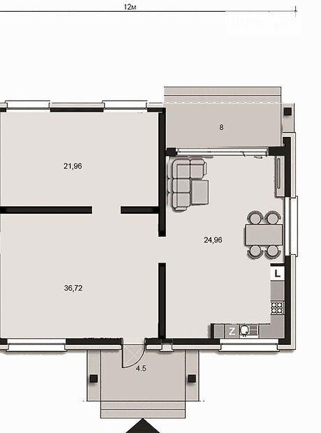 одноповерховий будинок з терасою, 83 кв. м, газобетон. Продаж в Крушинці (Київська обл.) фото 1 одноповерховий будинок з терасою, 83 кв. м, газобетон. Продаж в Крушинці (Київська обл.) фото 1