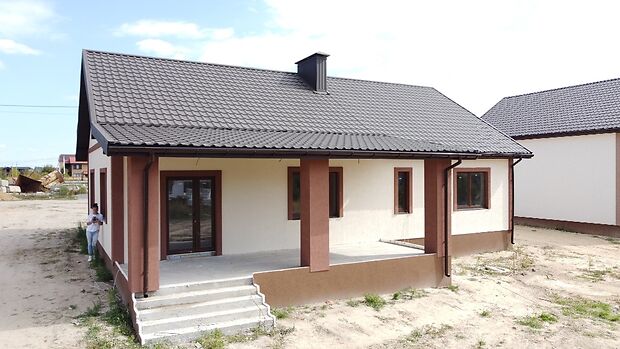 одноповерховий будинок з каміном, 145 кв. м, газобетон. Продаж в Крячках (Київська обл.) фото 1 одноповерховий будинок з каміном, 145 кв. м, газобетон. Продаж в Крячках (Київська обл.) фото 1