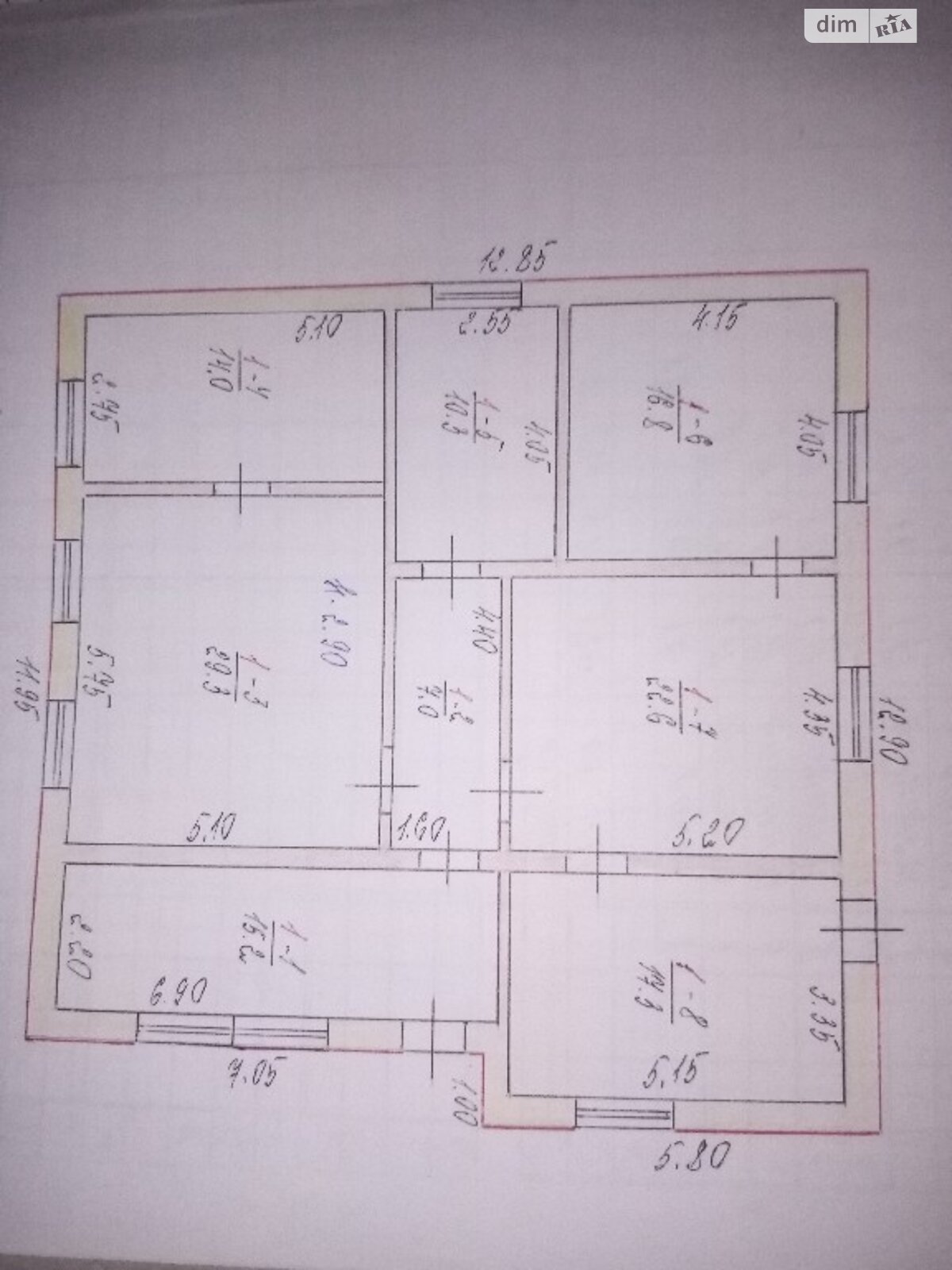 одноповерховий будинок без меблів, 132.5 кв. м, дерево та цегла. Продаж в Васильківці, район Васильківка фото 1