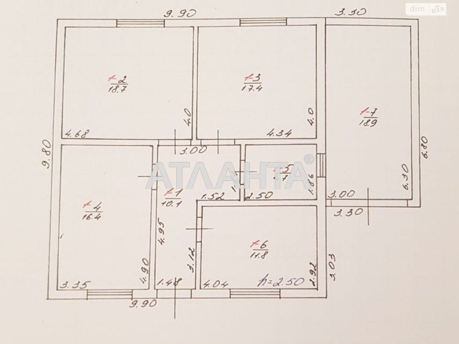 одноповерховий будинок, 98 кв. м, газобетон. Продаж у Великому Дальнику фото 1