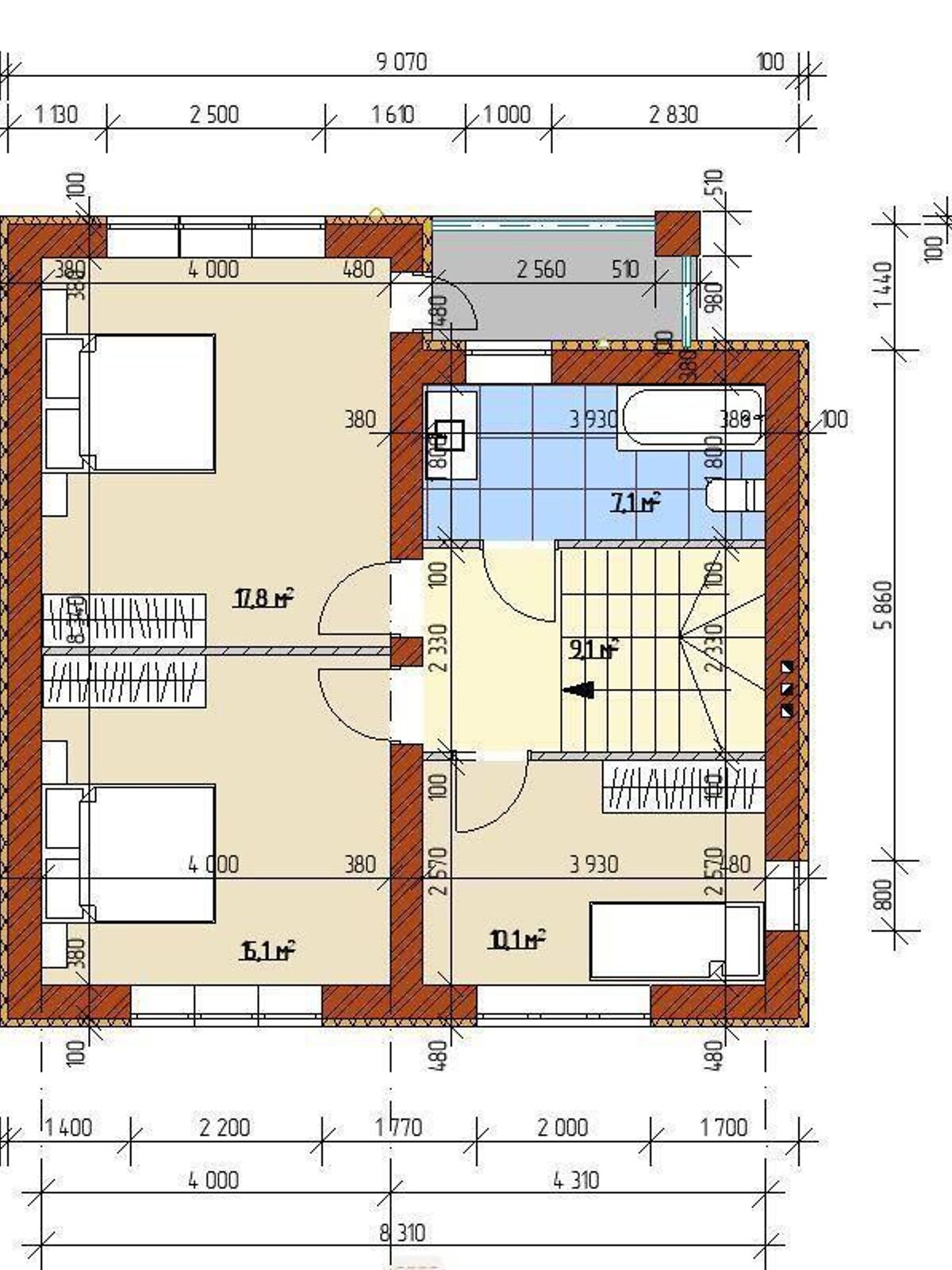 трехэтажный дом, 120 кв. м, кирпич. Продажа в Виннице район Электросеть фото 1