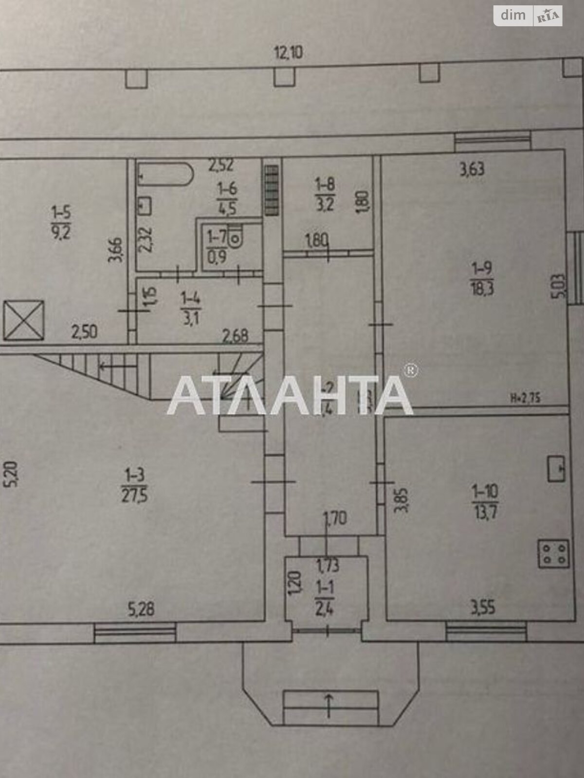 трехэтажный дом, 258.7 кв. м, кирпич. Продажа в Виннице район Старый город фото 1