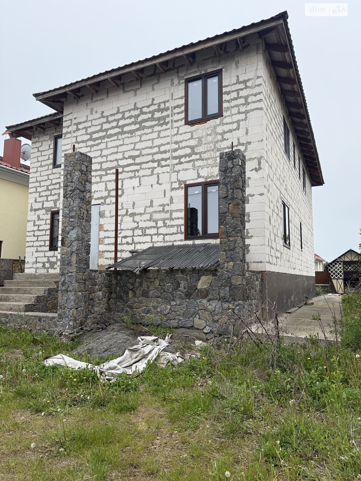 двухэтажный дом беседка, 230 кв. м, газобетон. Продажа в Березиной фото 1